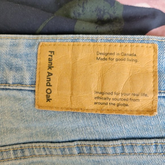 Frank and Oak "Dylan" Slim Fit Light Blue Jeans 31X32 - Picture 4 of 6